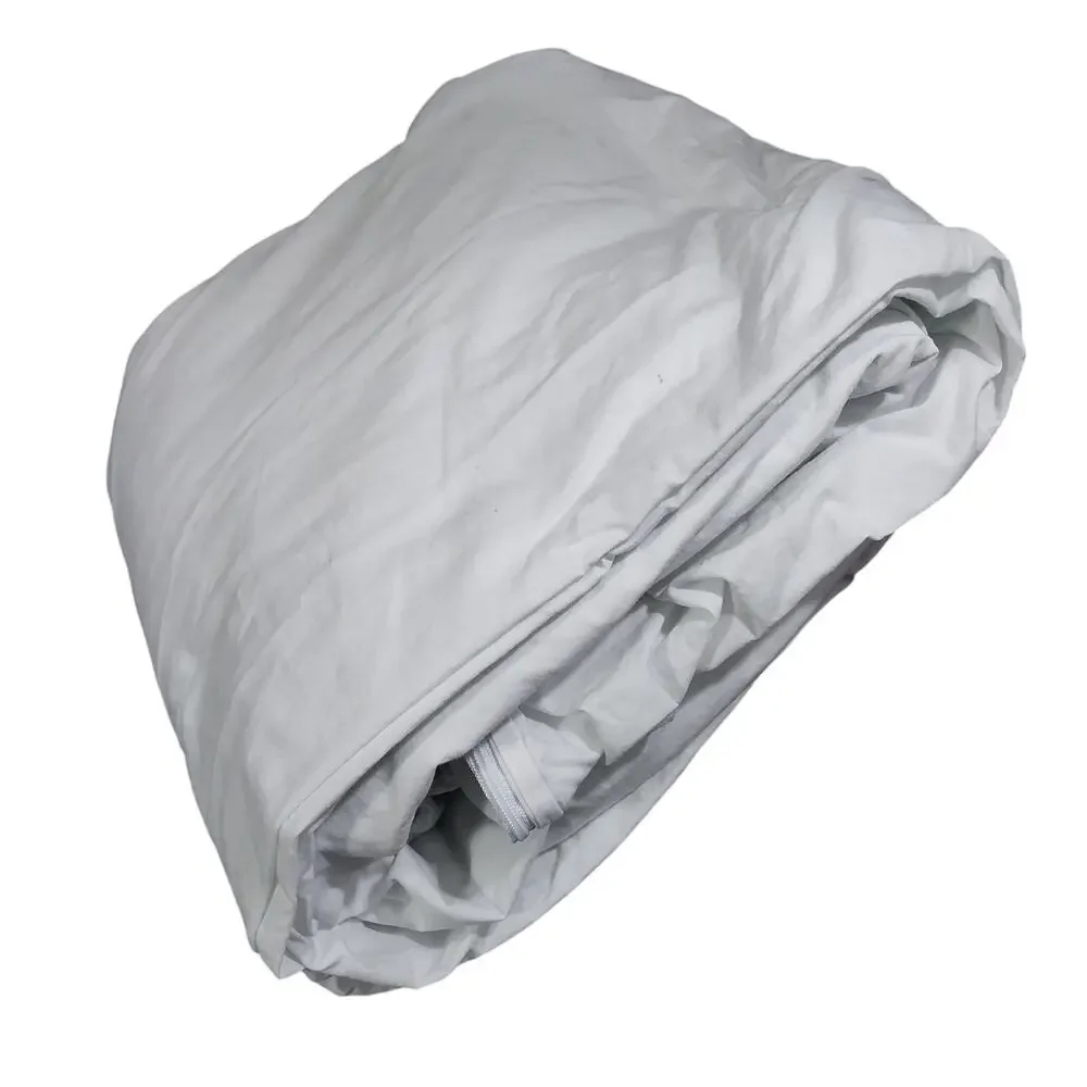 BEDSURE! PURE WHITE 100% FINE COTTON ZIPPER CLOSURE DUVET COVER! FULL SIZE!